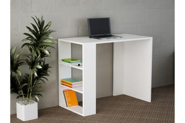Skrivbord Tessie 90 cm med Förvaring Hylla - Vit - Möbler - Bord & matgrupp - Kontorsbord - Skrivbord
