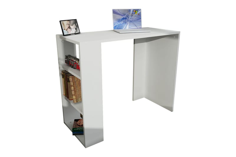 Skrivbord Tessie 90 cm med Förvaring Hylla - Vit - Möbler - Bord & matgrupp - Kontorsbord - Skrivbord