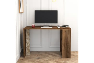 Skrivbord Tibani 120 cm med Förvaring Hylla Marmormönster - Brun/Vit/Grå - Möbler - Bord & matgrupp - Kontorsbord - Skrivbord