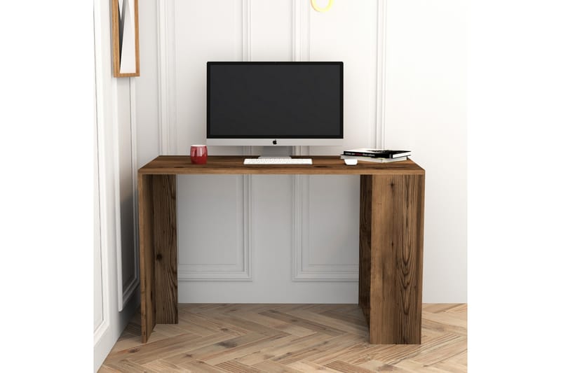 Skrivbord Tibani 120 cm med Förvaring Hylla - Valnötsbrun - Skrivbord - Datorbord