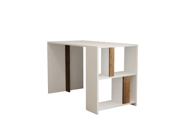 Skrivbord Tibani 120 cm med Förvaring Hylla - Vit/Valnötsbrun - Möbler - Bord & matgrupp - Kontorsbord - Skrivbord