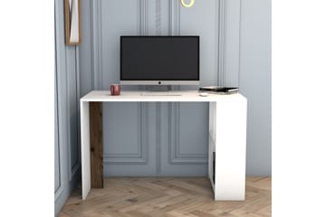Skrivbord Tibani 120 cm med Förvaring Hylla - Vit/Valnötsbrun - Möbler - Bord & matgrupp - Kontorsbord - Skrivbord