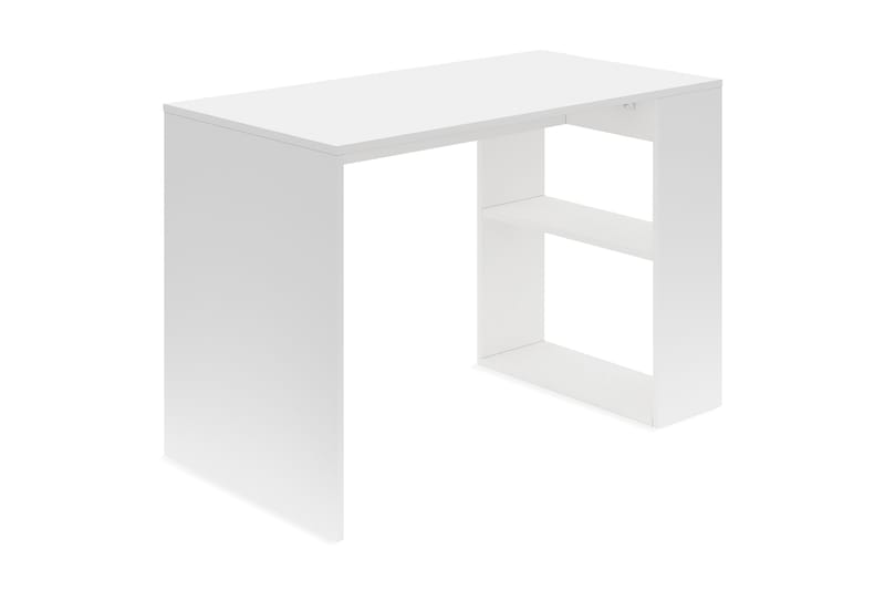 Skrivbord Torrbo 112 cm med Förvaring Hyllor - Vit - Skrivbord - Datorbord