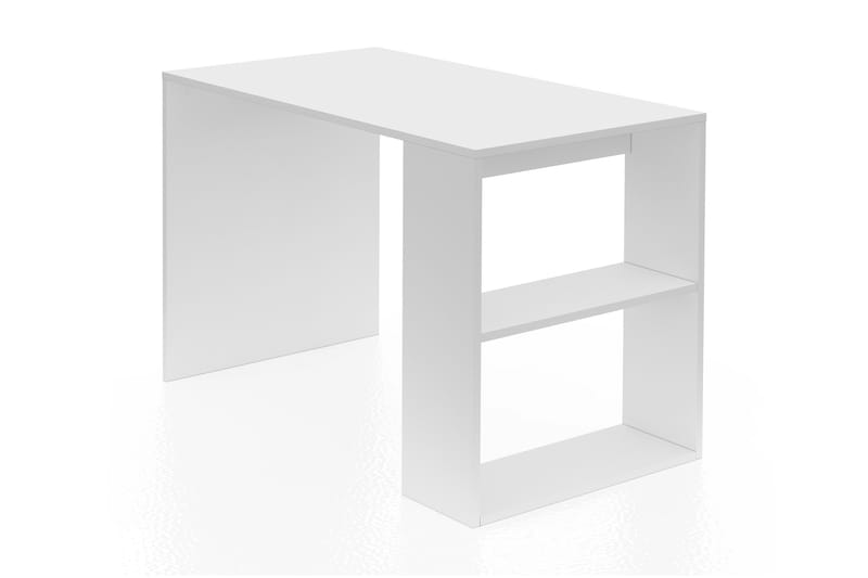 Skrivbord Torrbo 112 cm med Förvaring Hyllor - Vit - Skrivbord - Datorbord