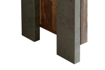 Skrivbord Treknow 127 cm med Förvaring Låda + Skåp - Brun/Grå - Möbler - Bord & matgrupp - Kontorsbord - Skrivbord