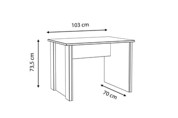 Skrivbord Trevorton 103 cm - Brun/Grå - Möbler - Bord & matgrupp - Kontorsbord - Skrivbord