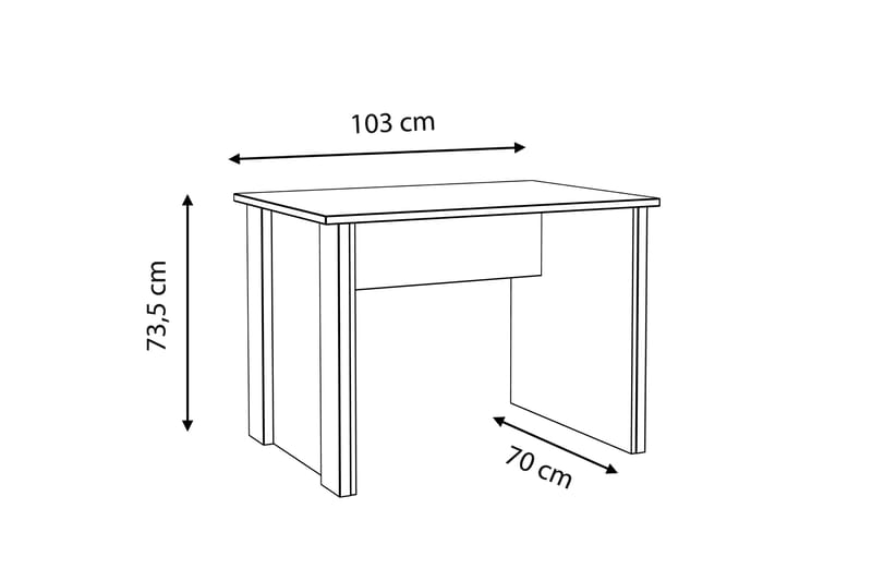 Skrivbord Trevorton 103 cm - Brun/Grå - Skrivbord - Datorbord