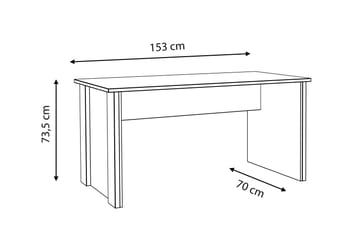 Skrivbord Trevorton 153 cm - Brun/Grå - Möbler - Bord & matgrupp - Kontorsbord - Skrivbord