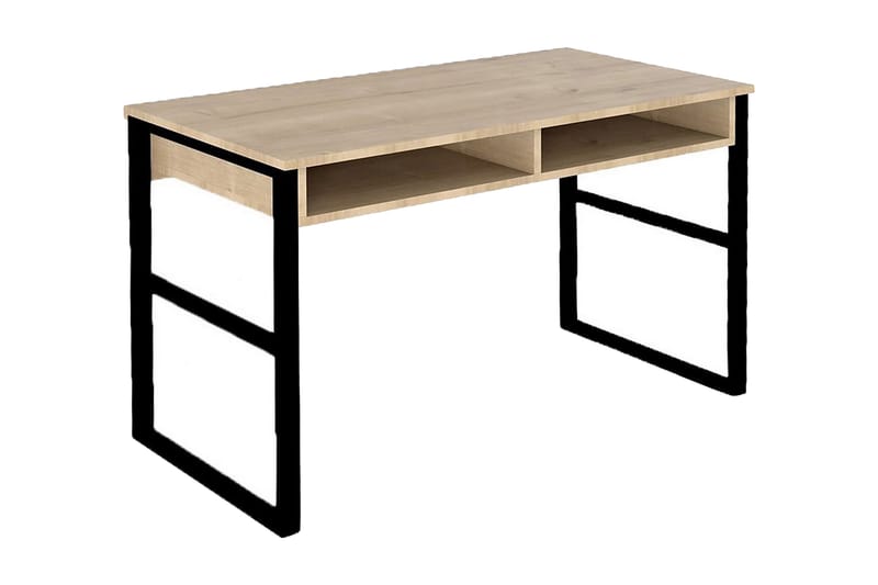 Skrivbord Tyrsberget 120 cm med Förvaring Hylla - Natur/Svart - Möbler - Bord & matgrupp - Kontorsbord - Skrivbord