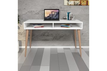 Skrivbord Tyrsberget 120 cm med Förvaring Hylla - Vit/Natur - Möbler - Bord & matgrupp - Kontorsbord - Skrivbord