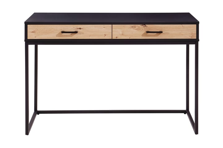 Skrivbord Vauboye 110 cm med Förvaring 2 Lådor - Svart/Brun - Skrivbord - Datorbord
