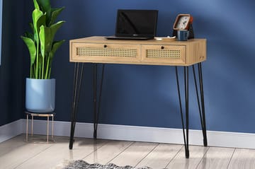 Skrivbord Vergale 105 cm med Förvaring 2 Lådor - Natur/Svart - Möbler - Bord & matgrupp - Kontorsbord - Skrivbord