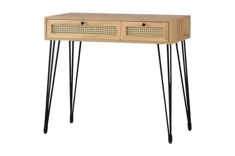 Skrivbord Vergale 105 cm med Förvaring 2 Lådor - Natur/Svart - Möbler - Bord & matgrupp - Kontorsbord - Skrivbord