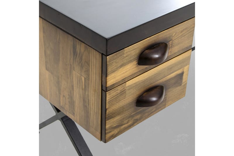 Skrivbord Vernetta 115 cm med Förvaring Lådor - Trä/Brun - Skrivbord - Datorbord