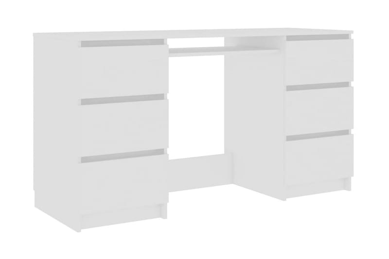 Skrivbord vit 140x50x77 cm spånskiva - Vit - Skrivbord - Datorbord
