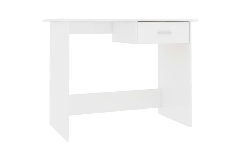 Skrivbord vit högglans 100x50x76 cm spånskiva - Vit - Skrivbord - Datorbord