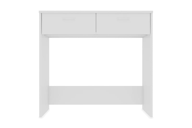 Skrivbord vit högglans 80x40x75 cm sp�ånskiva - Vit - Skrivbord - Datorbord
