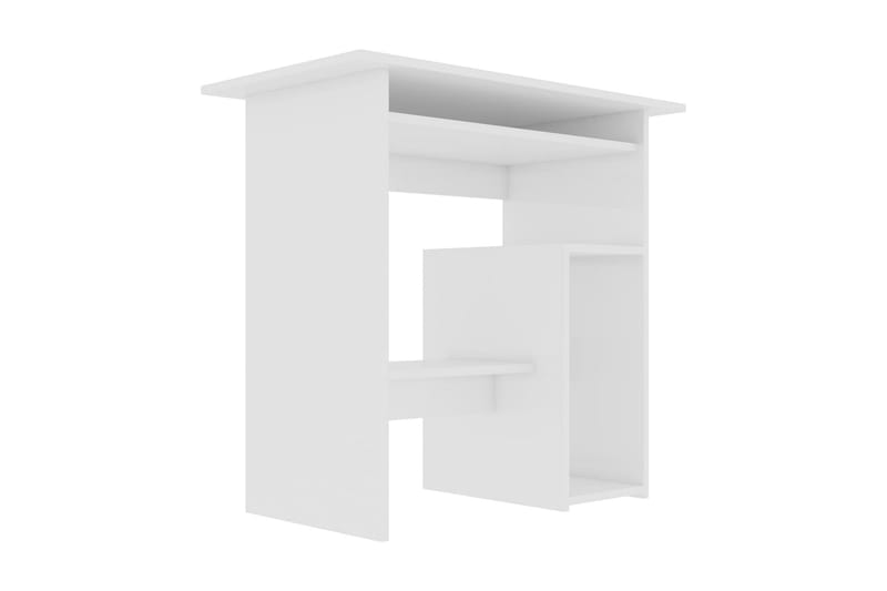 Skrivbord vit högglans 80x45x74 cm spånskiva - Vit - Skrivbord - Datorbord
