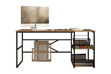 Skrivbord Vogue 160x75x160 cm med förvaring - Grön - Möbler - Bord & matgrupp - Kontorsbord - Skrivbord