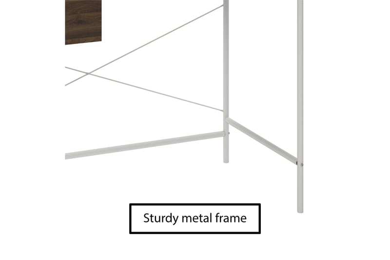 Skrivbord Webster 107 cm med Förvaring Låda Valnötsbrun - Novogratz - Skrivbord - Datorbord