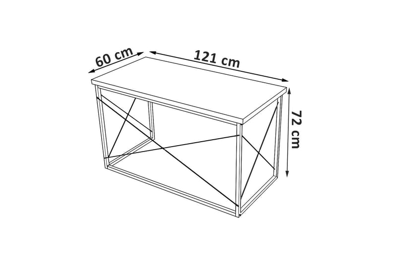 Skrivbord Workum 121x72x121 cm - Blå - Skrivbord - Datorbord