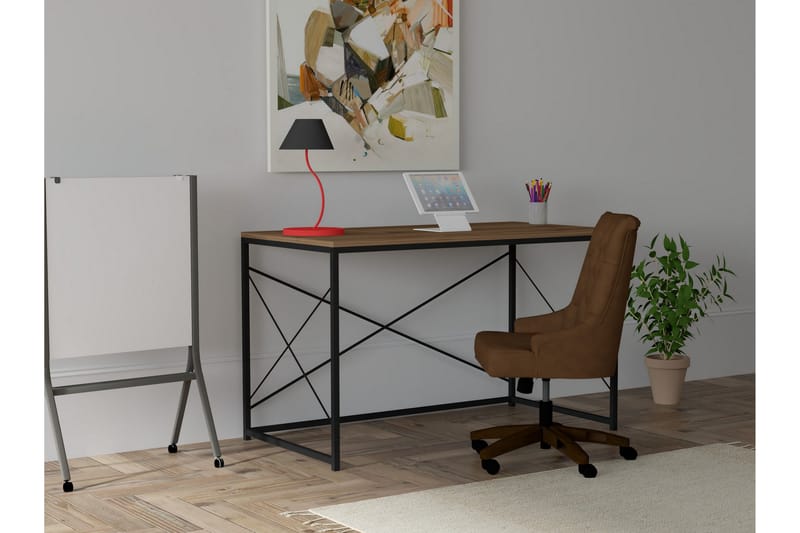 Skrivbord Workum 121x72x121 cm - Brun - Möbler - Bord & matgrupp - Kontorsbord - Skrivbord