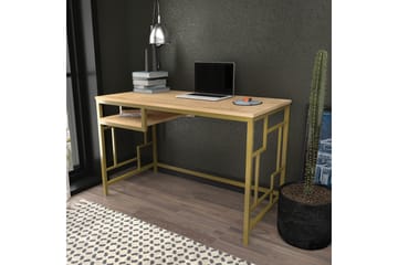 Skrivbord Wraphis 60x74,8x120 cm - Guld/Brun - Möbler - Bord & matgrupp - Kontorsbord - Skrivbord