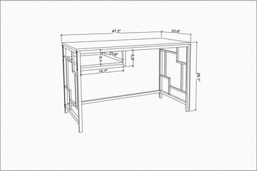 Skrivbord Wraphis 60x74,8x120 cm - Vit - Möbler - Bord & matgrupp - Kontorsbord - Skrivbord