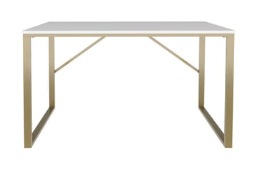 Skrivbord Wraphis 60x74x120 cm - Guld/Vit - Möbler - Bord & matgrupp - Kontorsbord - Skrivbord