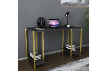 Skrivbord Yepan 60x73,8x125,2 cm med förvaring - Guld/Antracit - Möbler - Bord & matgrupp - Kontorsbord - Skrivbord