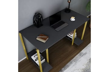 Skrivbord Yepan 60x73,8x125,2 cm med förvaring - Guld/Antracit - Möbler - Bord & matgrupp - Kontorsbord - Skrivbord
