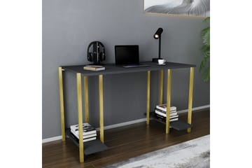 Skrivbord Yepan 60x73,8x125,2 cm med förvaring - Guld/Antracit - Möbler - Bord & matgrupp - Kontorsbord - Skrivbord