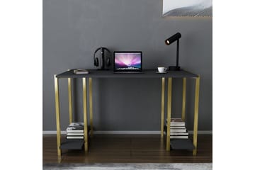 Skrivbord Yepan 60x73,8x125,2 cm med förvaring - Guld/Antracit - Möbler - Bord & matgrupp - Kontorsbord - Skrivbord