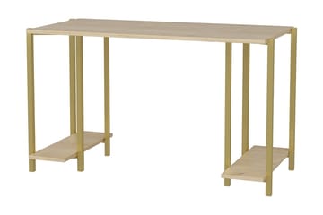 Skrivbord Yepan 60x73,8x125,2 cm med förvaring - Guld/Brun - Möbler - Bord & matgrupp - Kontorsbord - Skrivbord