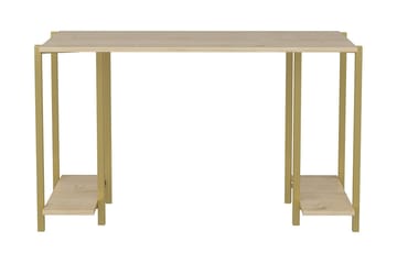 Skrivbord Yepan 60x73,8x125,2 cm med förvaring - Guld/Brun - Möbler - Bord & matgrupp - Kontorsbord - Skrivbord