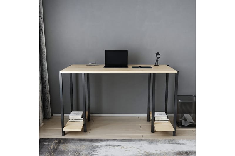 Skrivbord Yepan 60x73,8x125,2 cm med förvaring - Svart - Skrivbord - Datorbord