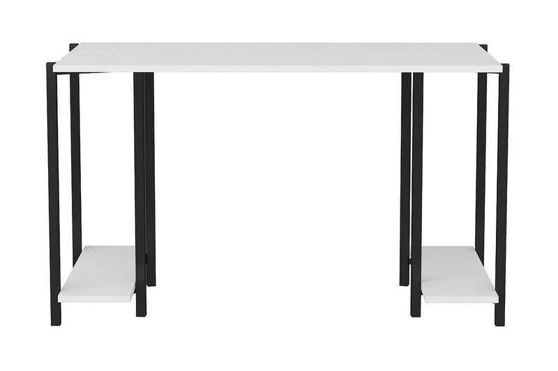 Skrivbord Yepan 60x73,8x125,2 cm med förvaring - Svart/Vit - Skrivbord - Datorbord