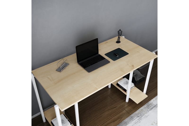 Skrivbord Yepan 60x73,8x125,2 cm med förvaring - Vit - Möbler - Bord & matgrupp - Kontorsbord - Skrivbord