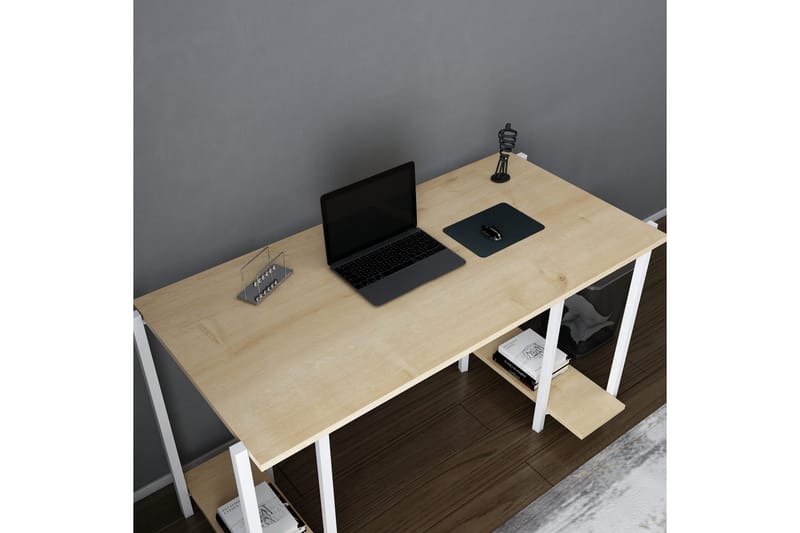 Skrivbord Yepan 60x73,8x125,2 cm med förvaring - Vit - Möbler - Bord & matgrupp - Kontorsbord - Skrivbord