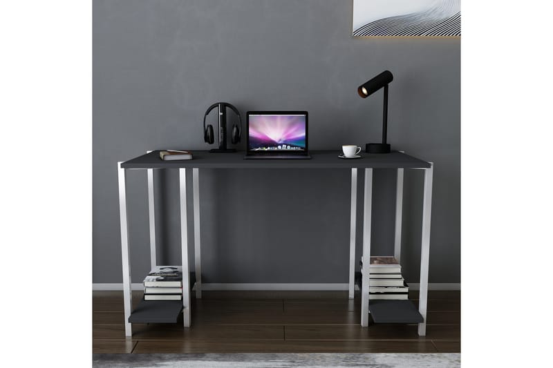 Skrivbord Yepan 60x73,8x125,2 cm med förvaring - Vit - Skrivbord - Datorbord