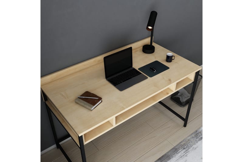 Skrivbord Yepan 60x74,8x120 cm med förvaring - Svart - Skrivbord - Datorbord