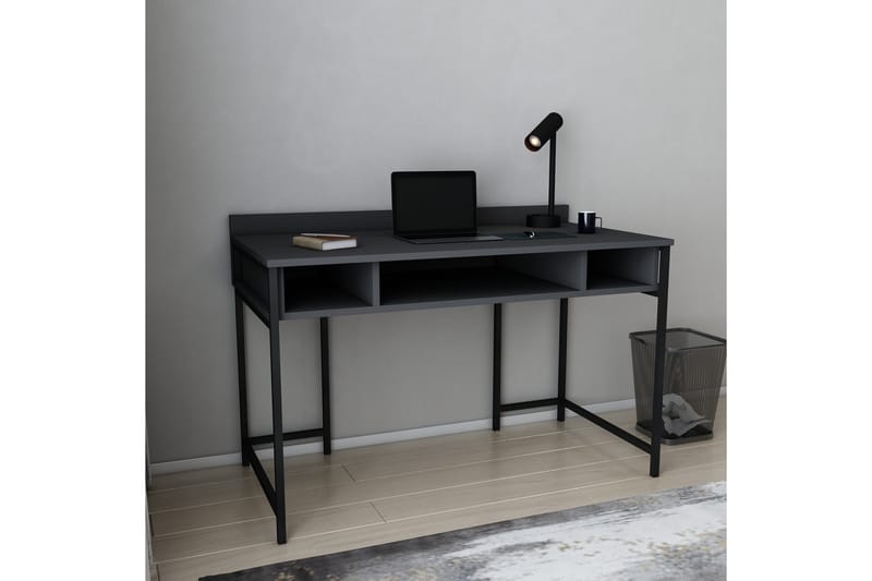 Skrivbord Yepan 60x74,8x120 cm med förvaring - Svart/Antracit - Skrivbord - Datorbord