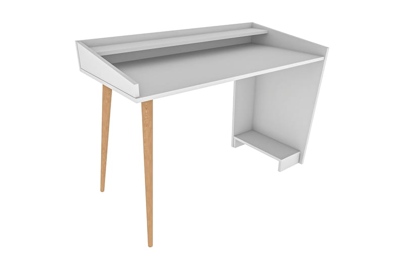 Skrivbord Zakkum 59x88,3x121,8 cm med förvaring - Vit - Möbler - Bord & matgrupp - Kontorsbord - Skrivbord