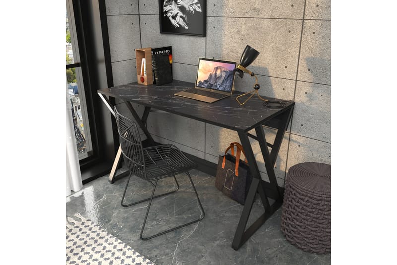 Skrivbord Zakkum 60x75x120 cm - Svart - Möbler - Bord & matgrupp - Kontorsbord - Skrivbord