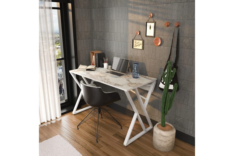 Skrivbord Zakkum 60x75x120 cm - Vit - Möbler - Bord & matgrupp - Kontorsbord - Skrivbord