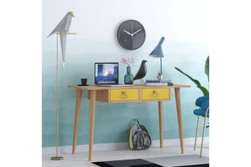 Skrivbord Zonata 120 cm med Förvaring 2 Lådor - Guld/Natur/Gul - Möbler - Bord & matgrupp - Kontorsbord - Skrivbord