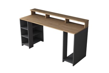 Skrivbord Parsant 160 cm - Valnöt/Antracit - Möbler - Bord & matgrupp - Kontorsbord - Skrivbord