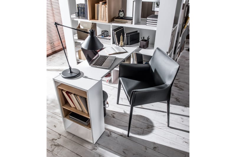 Skrivbordsskiva 4You 142 cm med Förvaring Hylla Vit/Natur - VOX - Möbler - Bord & matgrupp - Kontorsbord - Skrivbord