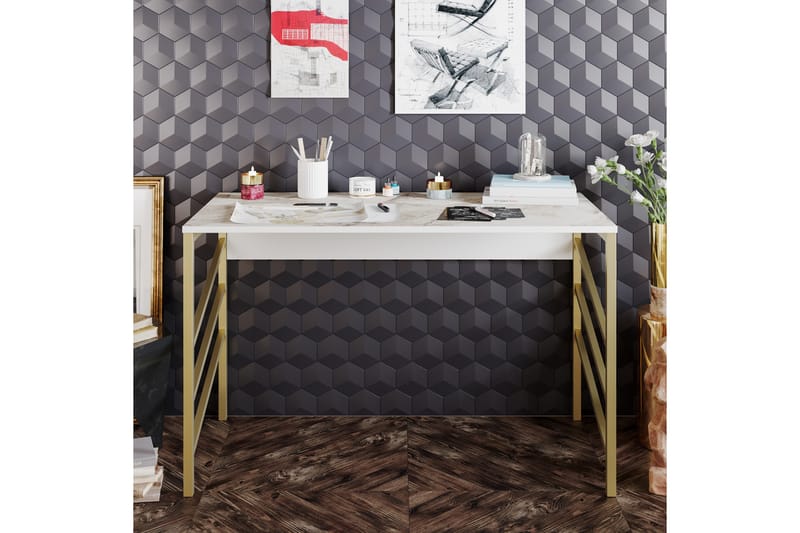 Sotinge Skrivbord 120 cm - Guld - Möbler - Bord & matgrupp - Kontorsbord - Skrivbord