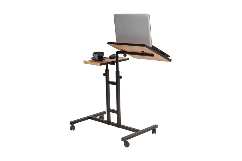 Ståskrivbord Jasiman 67 cm - Trä/natur/Svart - Skrivbord - Datorbord - Höj och sänkbart skrivbord